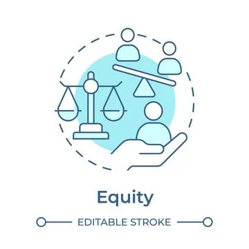 Equity soft blue concept icon Stock Illustration