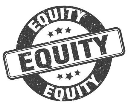 Equity stamp. equity label. round grunge sign Stock Illustration