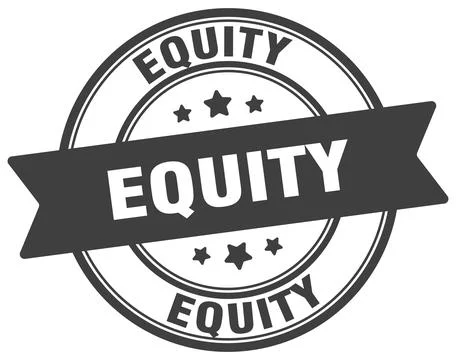 Equity stamp. equity label on transparent background. round sign Stock Illustration
