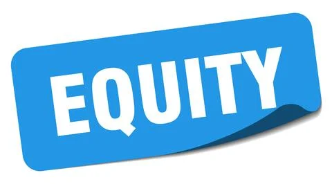 Equity sticker. equity label Stock Illustration