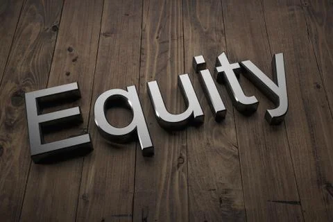 Equity - Text on table Stock Photos