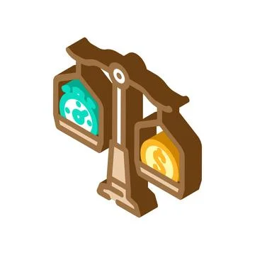 Equity time management isometric icon vector illustration Stock-Illustration