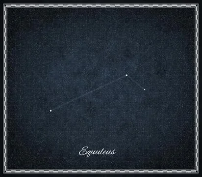 Equuleus star constellation, Night sky, Cluster of stars, Deep space, Pony .. Stock Illustration