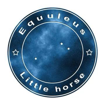 Equuleus Star Constellation, Pony Constellation, Little Horse Stock Illustration