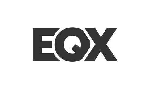 EQX logo design template with strong and modern bold text. Initial based ve.. Stock Illustration