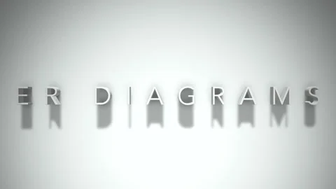 Er diagrams 3D title animation with shadows on a white background Stock Footage 296922630