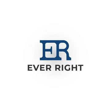 ER e r modern logo creative letter icon template Stock Illustration
