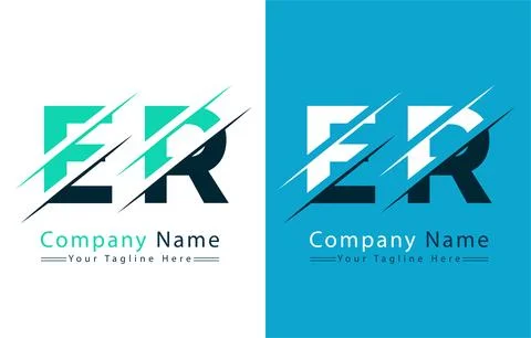 ER Letter Logo Design Concept. Vector Logo Illustration Stock Illustration