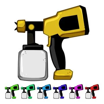 Er paint sprayer cartoon vector graphic Stock Illustration