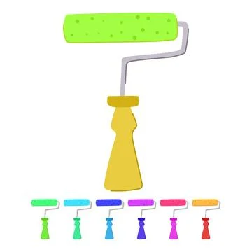 Er roller paint vector cartoon graphic Stock Illustration