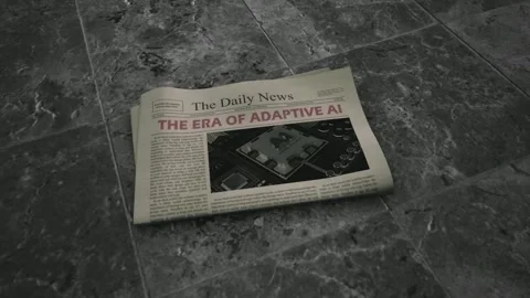 The Era of Adaptive AI NEWSPAPER Stock Footage 343401307