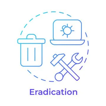 Eradication blue gradient concept icon 库存插图
