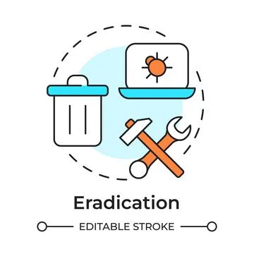 Eradication multi color concept icon Illustrazione stock