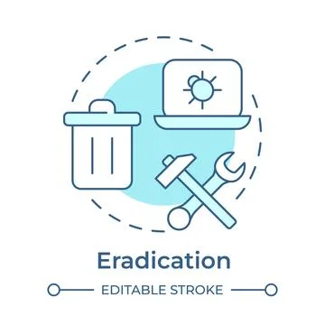 Eradication soft blue concept icon 库存插图