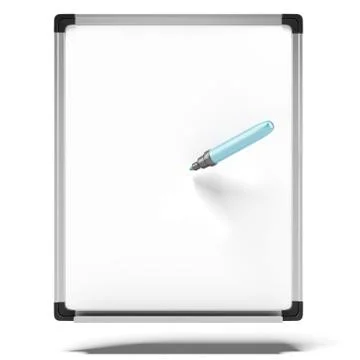 Erase board with blue marker Иллюстрация