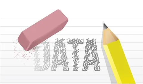 Erase data concept illustration Stock Illustration