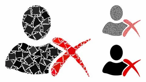 Erase Mosaic Icon of Uneven Elements Stock Illustration