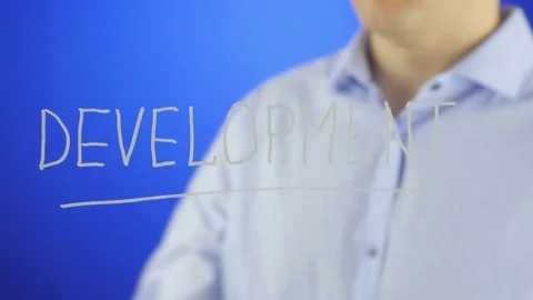 Erase the word DEVELOPMENT Stock Footage 70196858