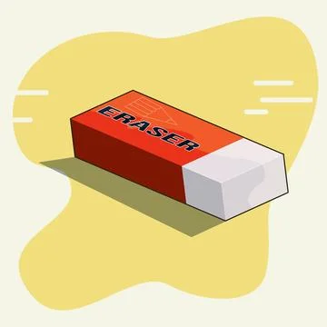 Eraser Design vector illustration. Back to school concept Stock Illustration