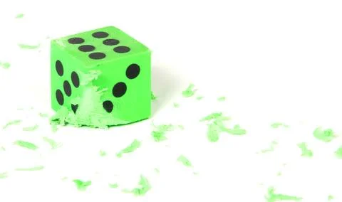 Eraser in the form of dice Stock Photos