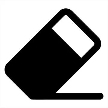 Eraser glyph icon vector illustration isolated on white background Stock Illustration