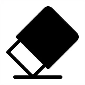 Eraser glyph icon vector illustration isolated on white background Stock Illustration