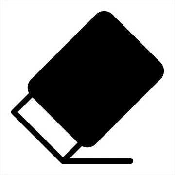 Eraser glyph icon vector illustration isolated on white background Stock Illustration