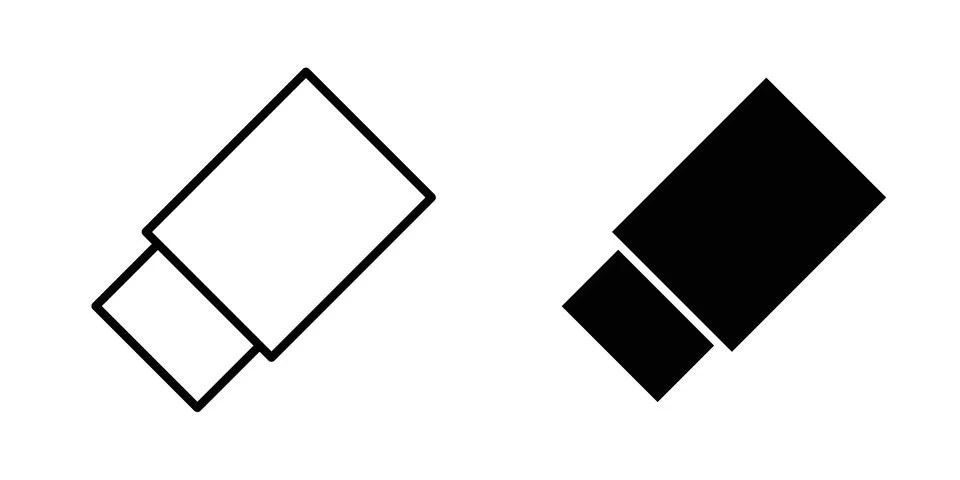 Eraser icon for design projects and web UI Illustrazione stock