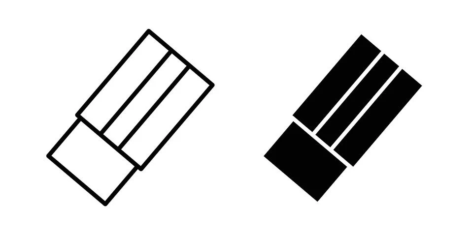 Eraser icon graphic element. web icon set Illustrazione stock