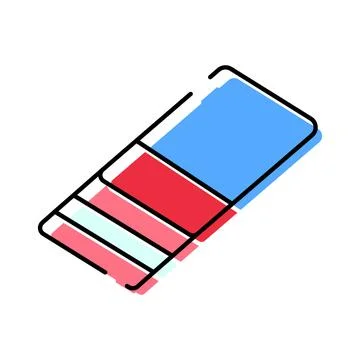 Eraser icon illustrating error correction and removal Stock Illustration