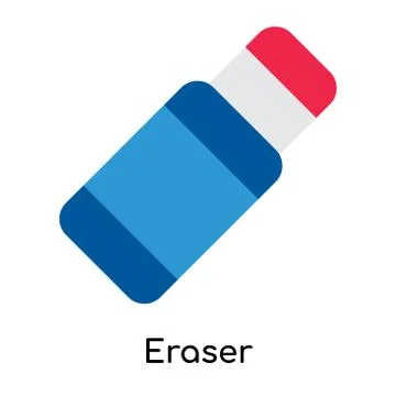 Eraser icon isolated on white background Free Stock Illustration