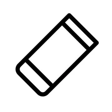Eraser icon for school and office stationery supplies Stock Illustration