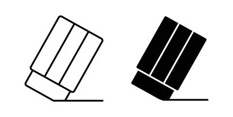 Eraser icon symbol. Flat Vector illustration Stock Illustration