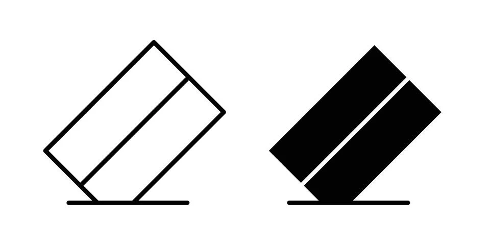Eraser icon vector design illustrations Stock Illustration