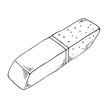 Eraser icon. Vector illustration of eraser for pencil. Stock Illustration