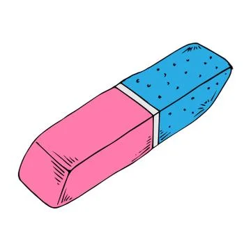 Eraser icon. Vector illustration of eraser for pencil. Stock Illustration