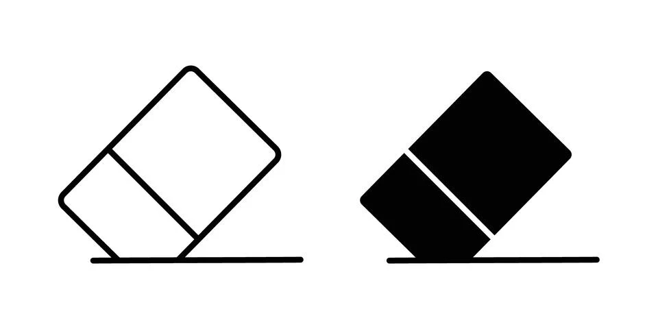 Eraser icon vector, symbol, logo illustrations Stock Illustration