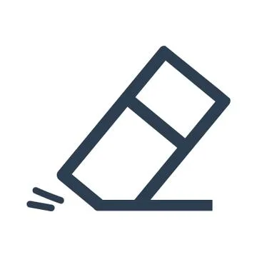 Eraser icon on white background. Stock Illustration