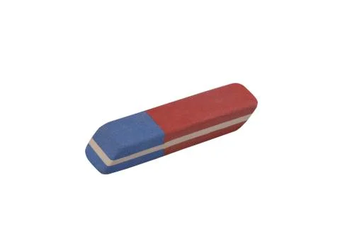 The eraser is isolated on a white background. The concept of sta Stock Photos