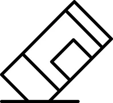 Eraser Line Icon Design Stock Illustration