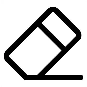 Eraser line icon vector illustration isolated on white background Stock Illustration