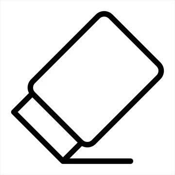 Eraser line icon vector illustration isolated on white background Stock Illustration