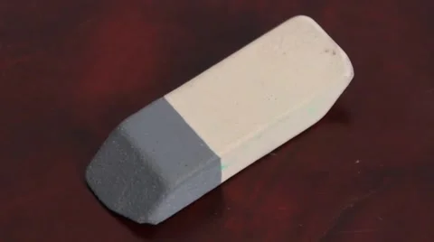 An eraser or rubber two colored LR Pan &amp; RL Pan Stock Footage 53281389