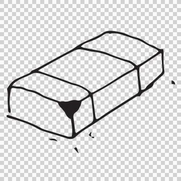 Eraser over white background Ilustração Stock