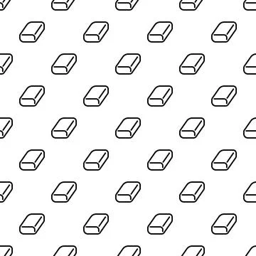 Eraser seamless pattern background for school office supplies Stock Illustration