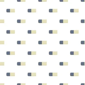 Eraser seamless pattern representing school and office supplies Stock Illustration