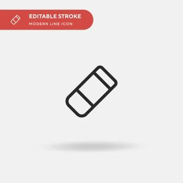 Eraser Simple vector icon. Illustration symbol design template for web mobile Stock Illustration