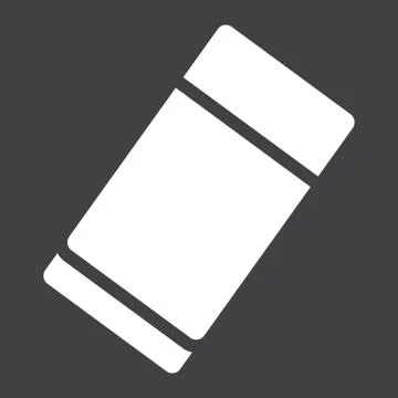 Eraser solid icon, education and school, rubber Illustrazione stock