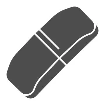 Eraser solid icon. Rubber band symbol, glyph style pictogram on white background イラスト素材