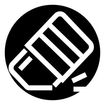 Eraser tool deleting mistakes and correcting errors Ilustração Stock